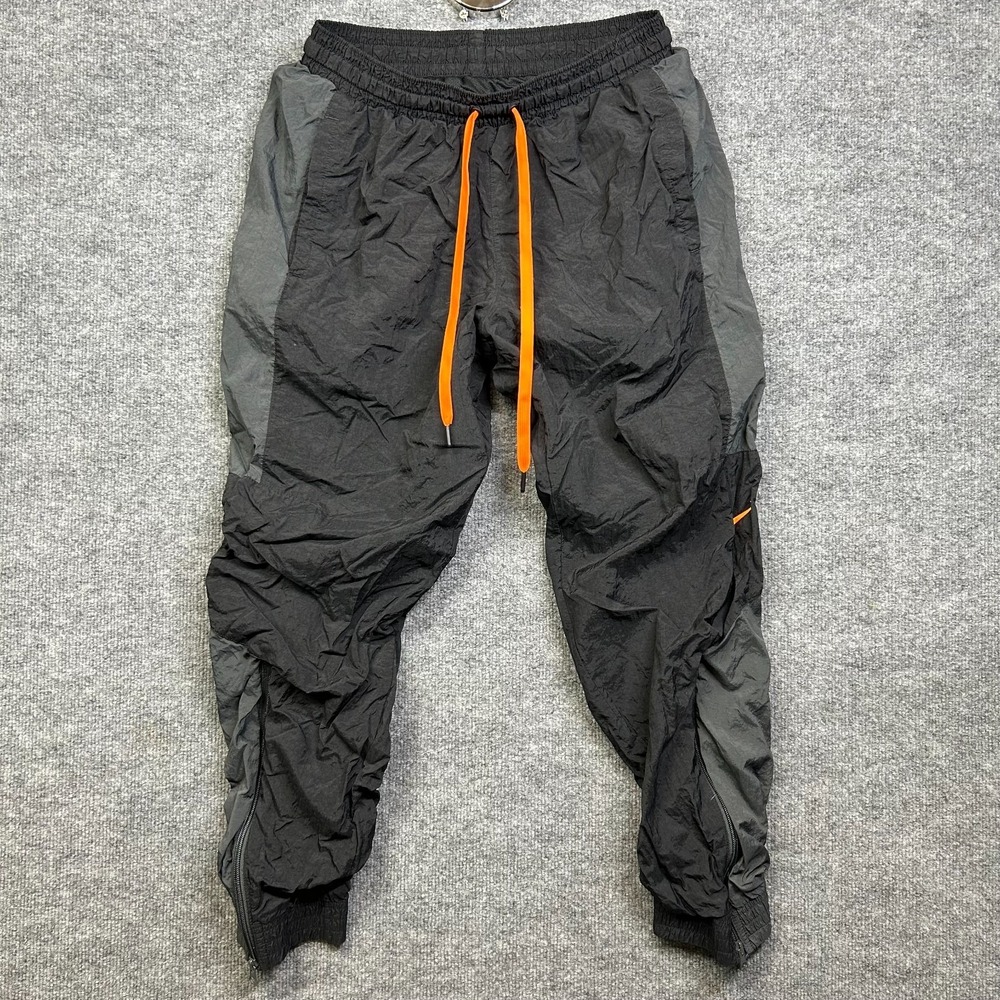 Nike Track Pants Mens L Black Gray Good Mesh Lined Ankle Zip AJ3939-014
